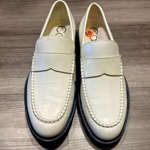 Size 10 Men’s Calvin Klein Fletcher Leather Loafer White